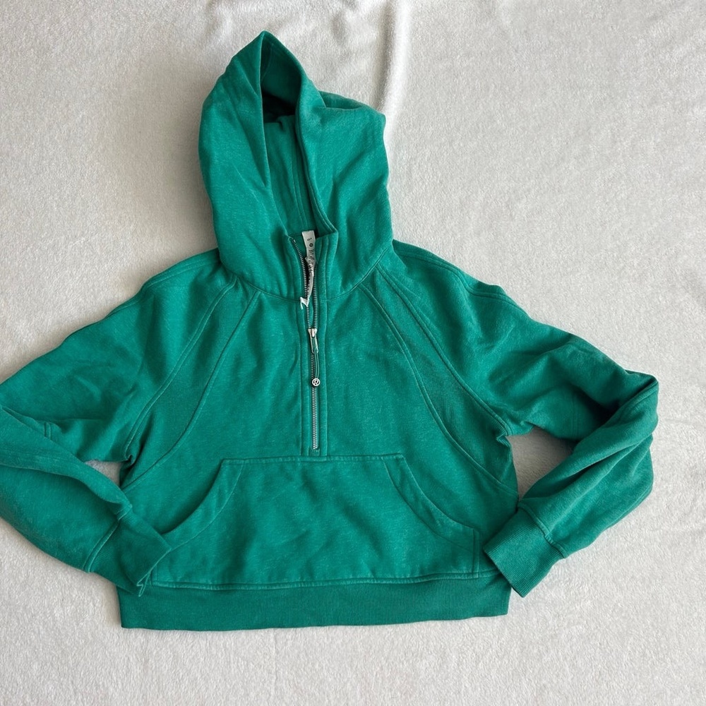 Lululemon Scuba Oversized 1/2 Zip Hoodie Heathered Maldives - Picture 2 of 10